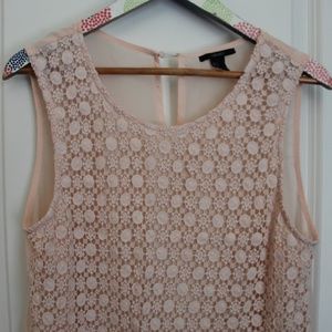 Pink Crochet/ Sheer Top
